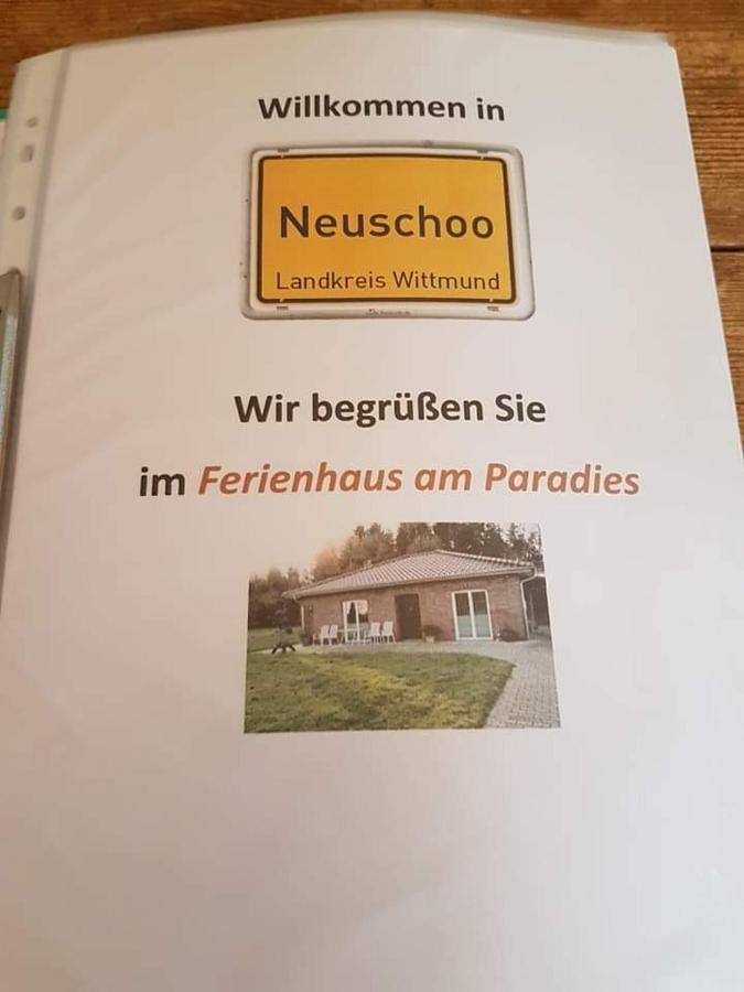 Ferienhaus Am Paradies Neuschoo Buitenkant foto